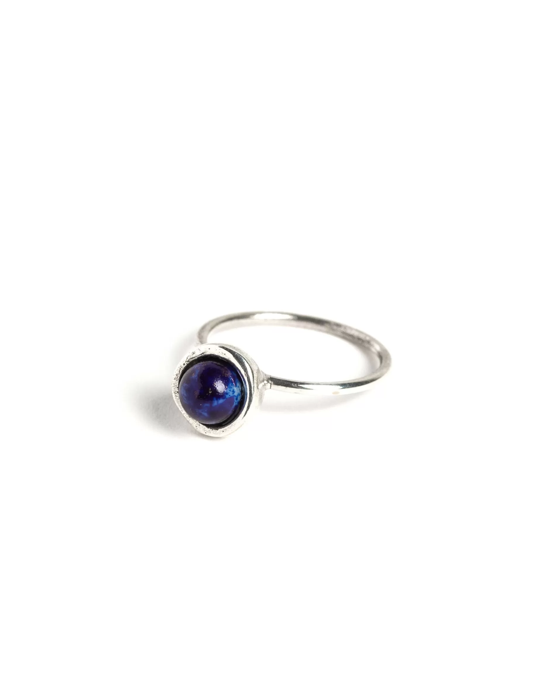 Flash Sale NÍCOLI ANILLO PLATEADO ESFERA PEQUEÑO LAPISLAZULI Azulesoscuros