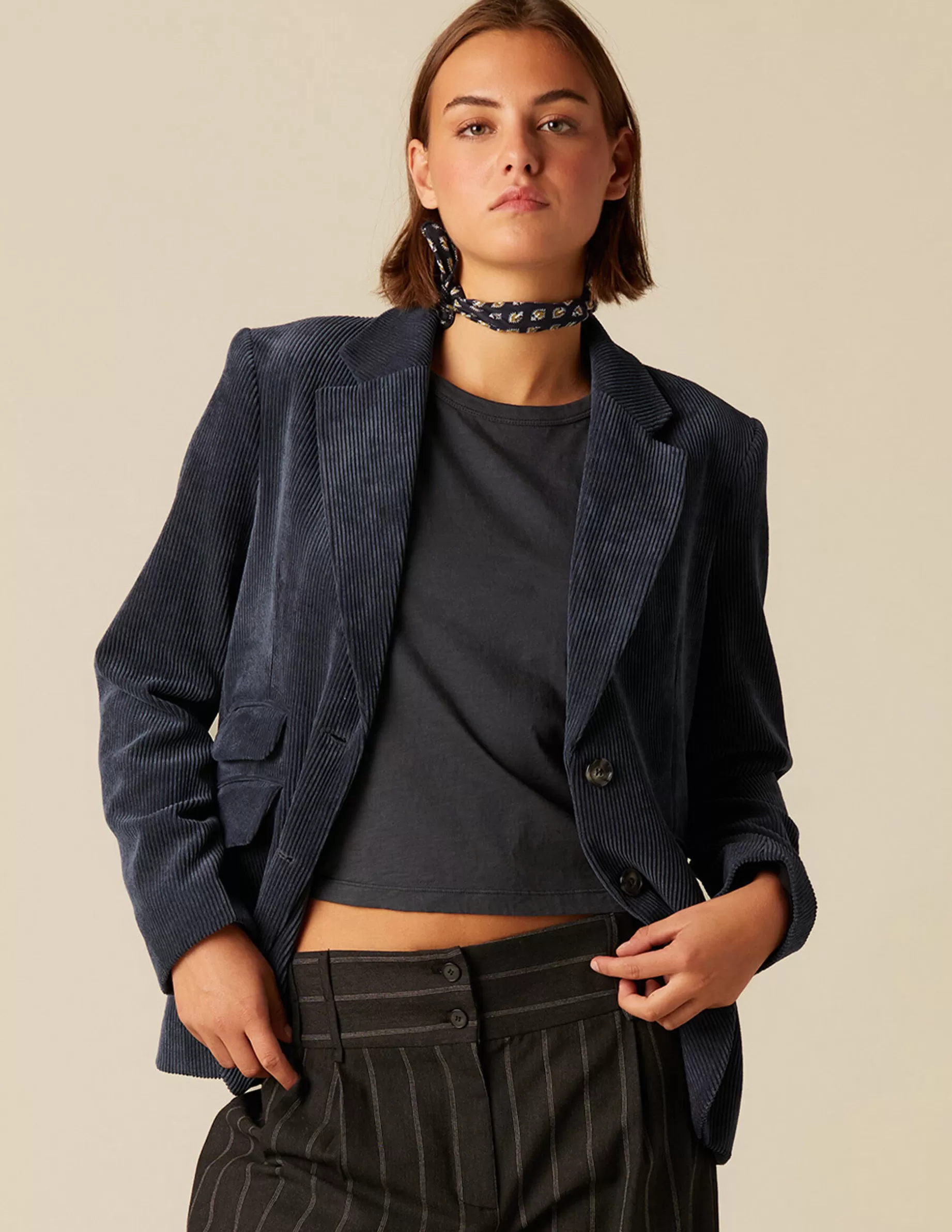 Cheap NÍCOLI BLAZER PANA AZUL Azulesoscuros