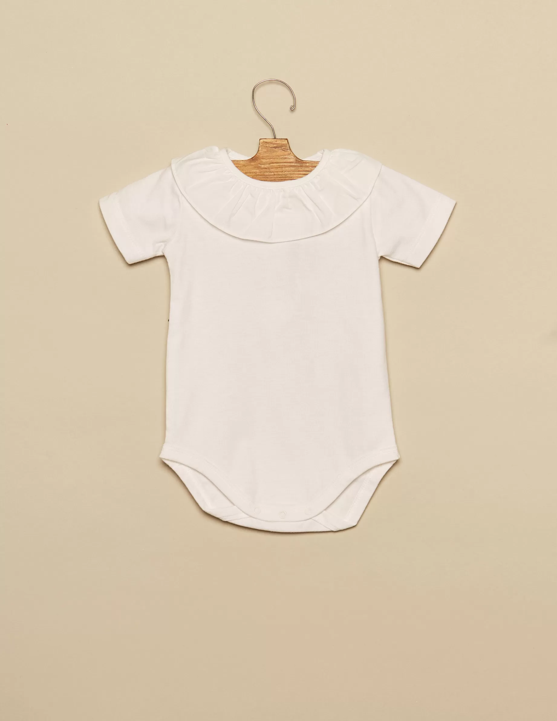 Clearance NÍCOLI Body cuello volante blanco Blancos