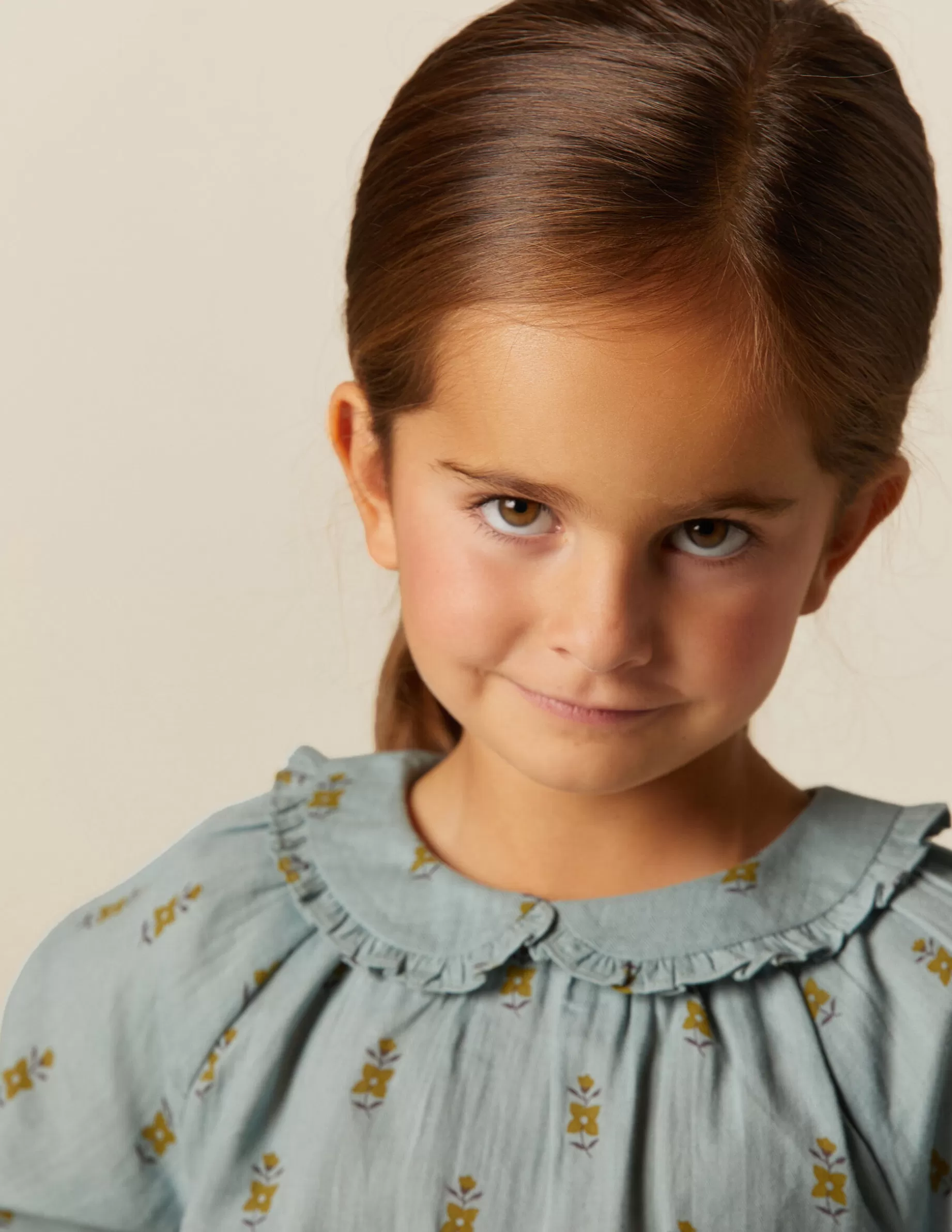 Shop NÍCOLI CAMISA AZUL FLOR PEQUEÑA Azules