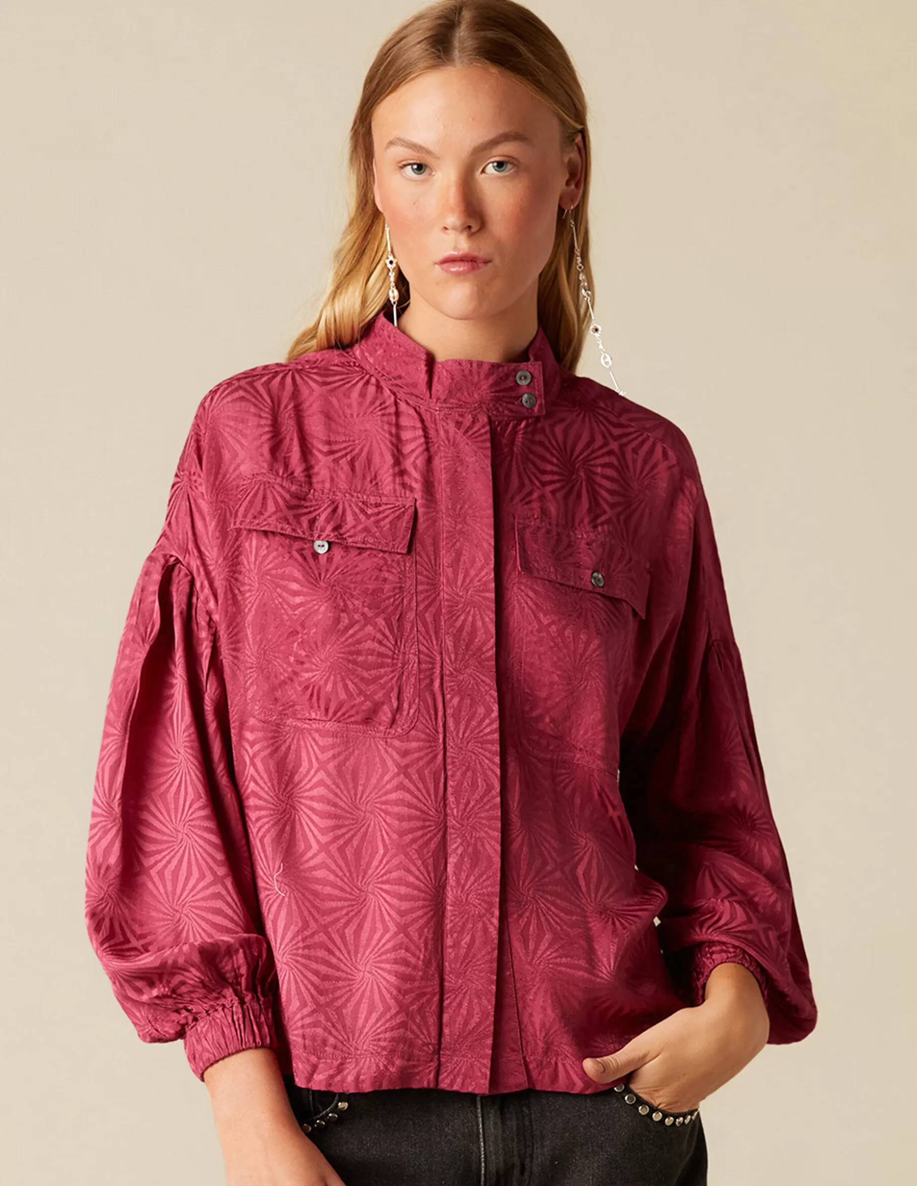 Clearance NÍCOLI CAMISA JACQUARD FRESA Rojos